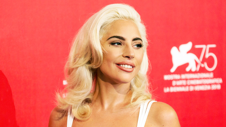 Lady Gaga at event smiling