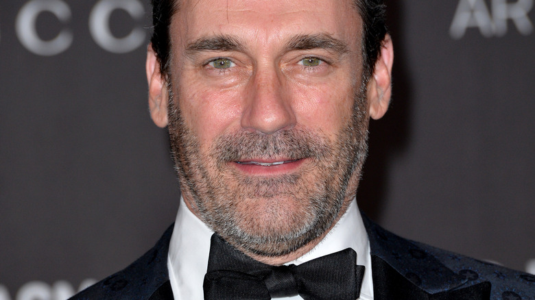 Jon Hamm smiling with bow tie