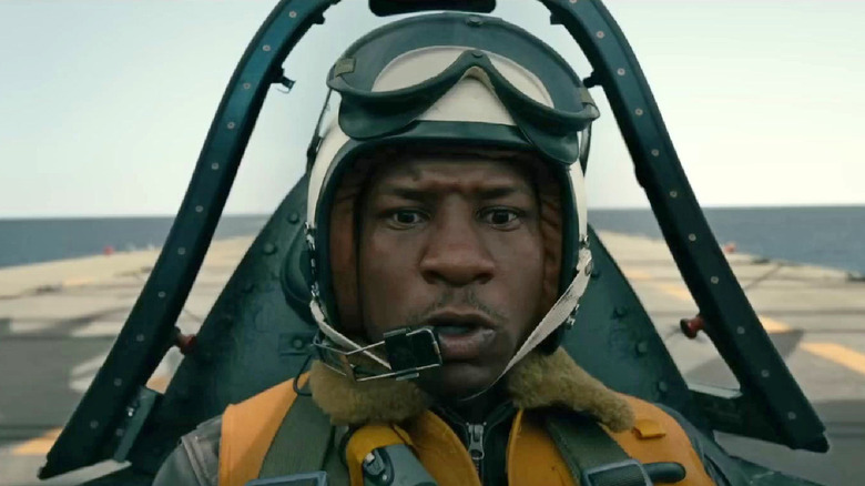 Jonathan Majors as Jesse in the cockpit in Devotion