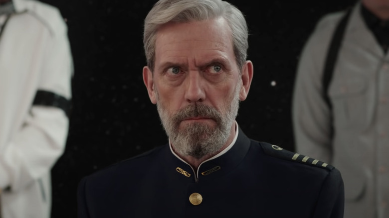 Hugh Laurie looking concerned