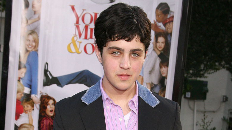 Josh Peck wearing pink