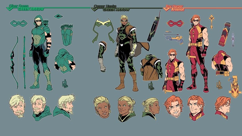 Green Arrow and Roy Harper costume details