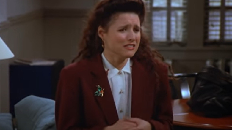 Elaine in distress on Seinfeld