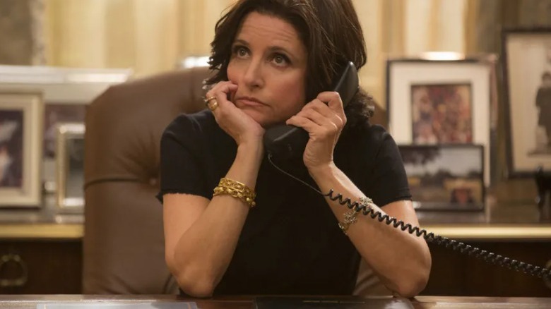 Selina Meyer on the phone