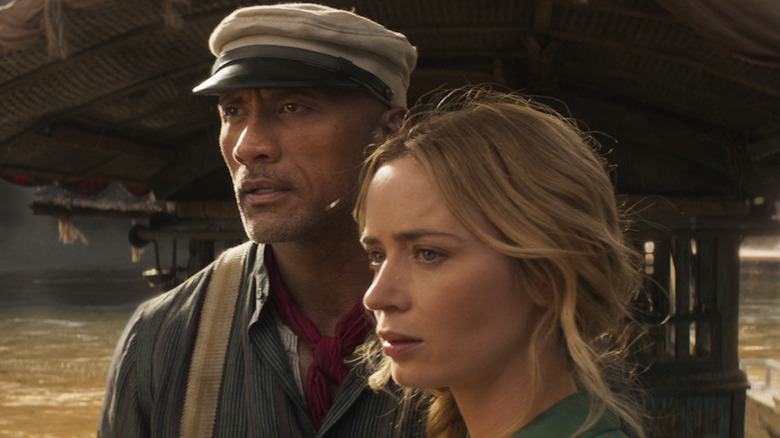 Dwayne Johnson and Emily Blunt in Jungle Cruise