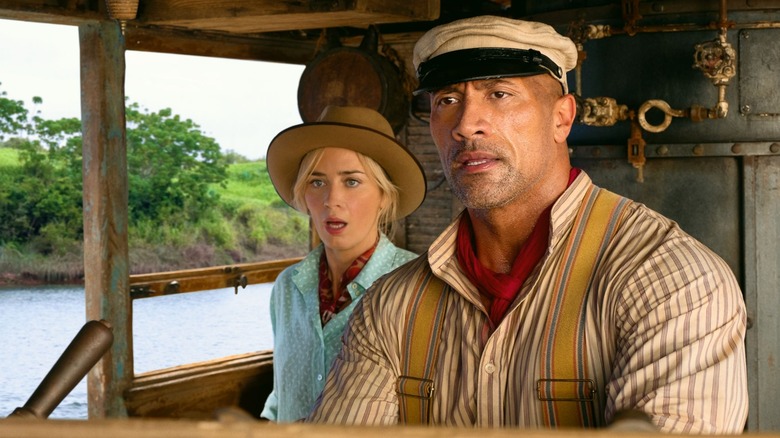 Dwayne Johnson and Emily Blunt in Jungle Cruise