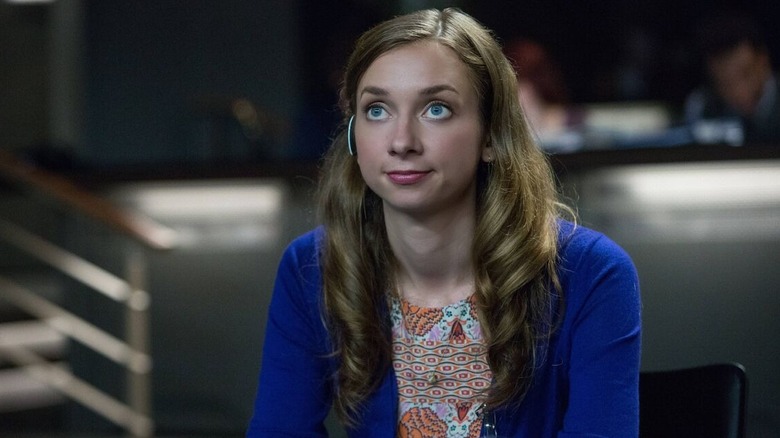 Lauren Lapkus in the control room