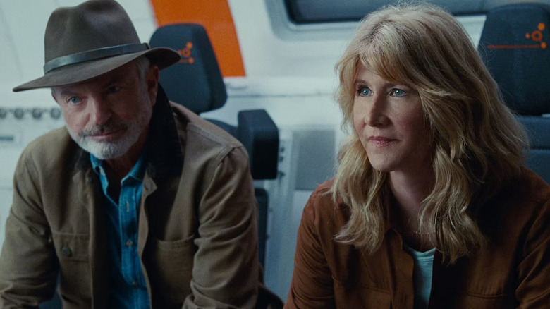 Neill and Dern in Jurassic World Dominion