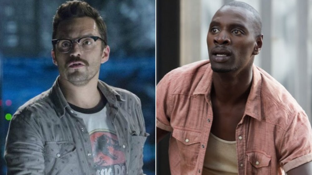 Jake Johnson, Omar Sy in Jurassic World