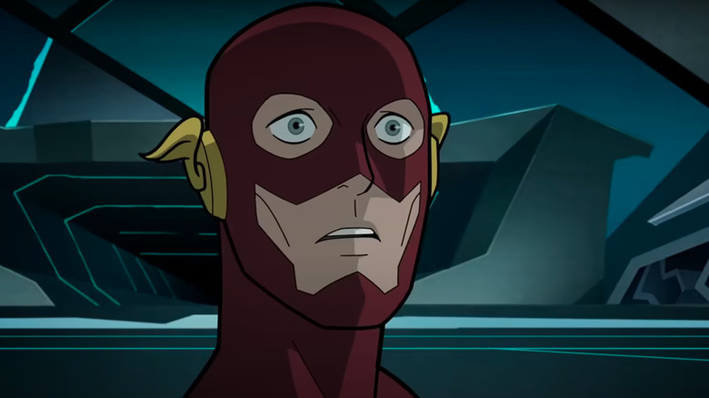 The Flash looking stunned