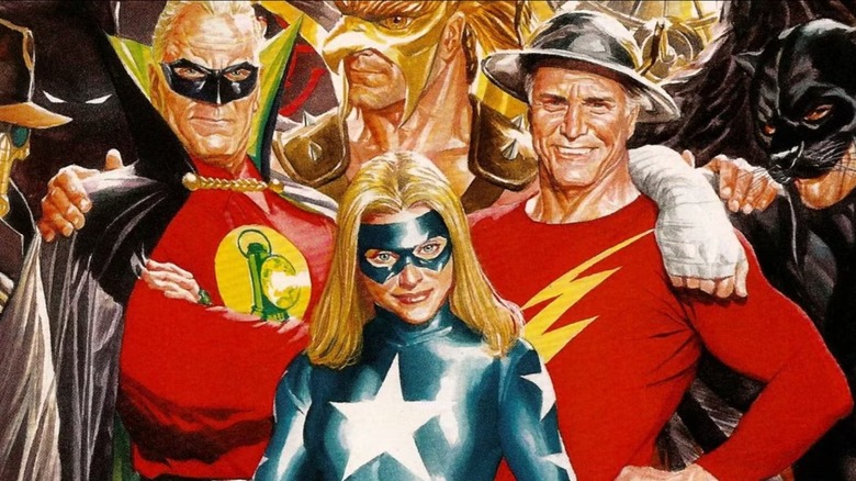 The Justice Society of America is looking proud and happy