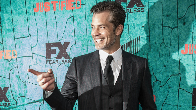 Timothy Olyphant at original Justified premiere