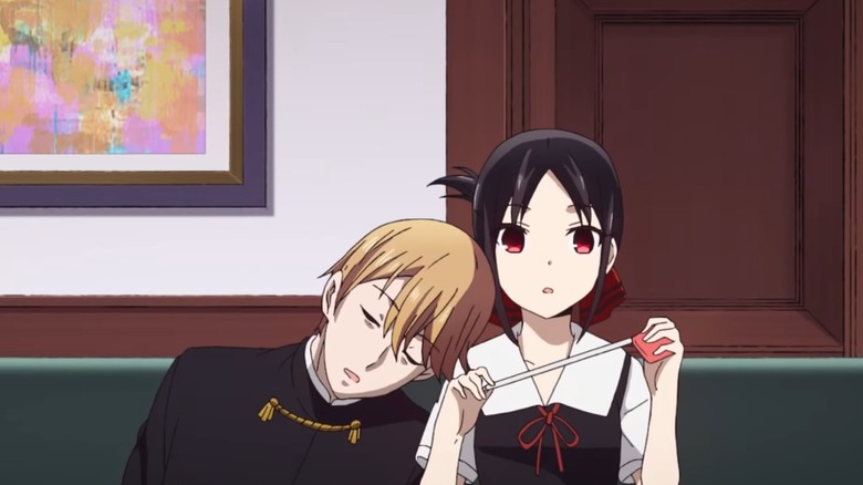 Miyuki Rests Head On Kaguya