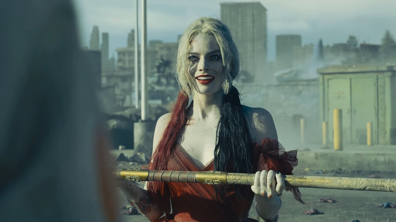 Harley Quinn holding javelin