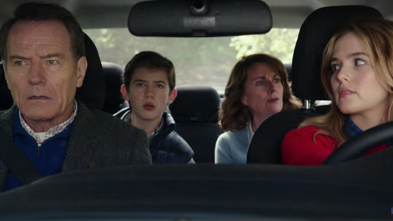 Ned, Barb, Scotty and Stephanie in the car