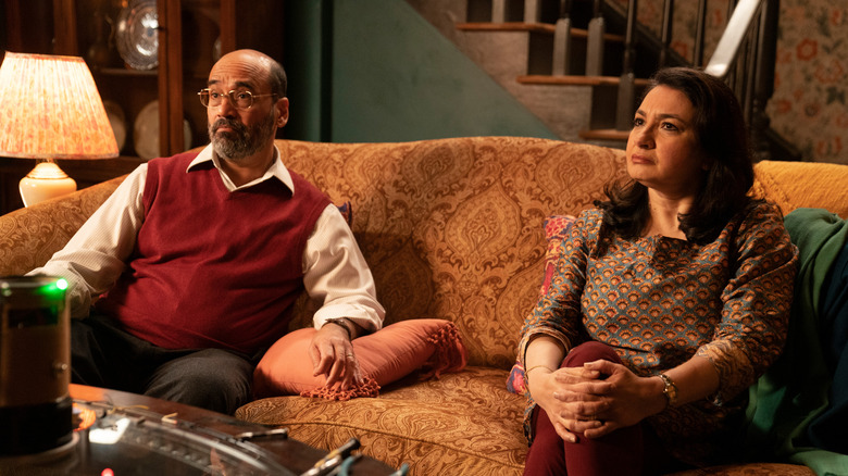 Kamala's parents on couch