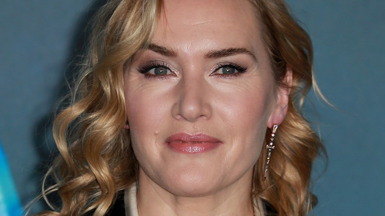 Kate Winslet Black Suit Face