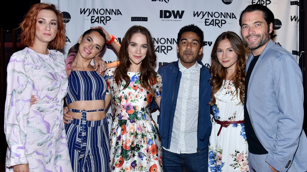 Katherine Barell and the Wynonna Earp cast