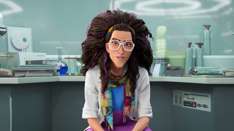 Kathryn Hahn as Olivia Octavius sits in lab