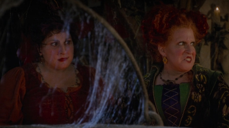 Mary and Winifred Sanderson look perplexed