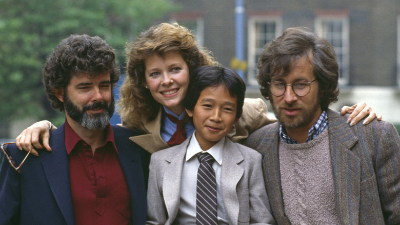 Ke Huy Quan, Steven Spielberg, George Lucas and Kate Capshaw