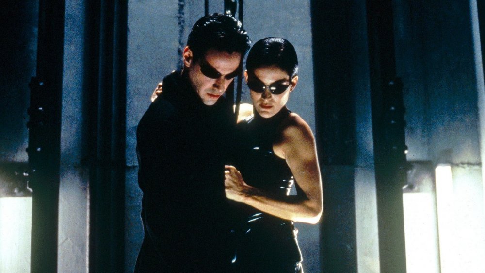 Keanu Reeves and Carrie-Anne Moss in 1999's The Matrix 