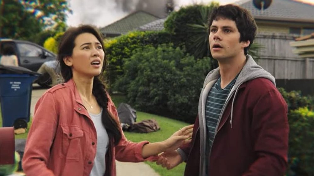 Jessica Henwick and Dylan O'Brien in Love and Monsters