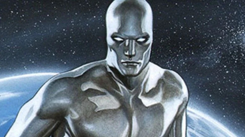 Silver Surfer above Earth