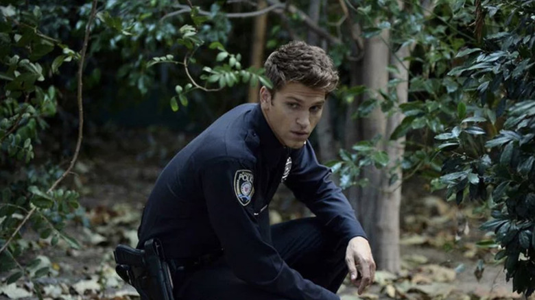 Toby in police uniform