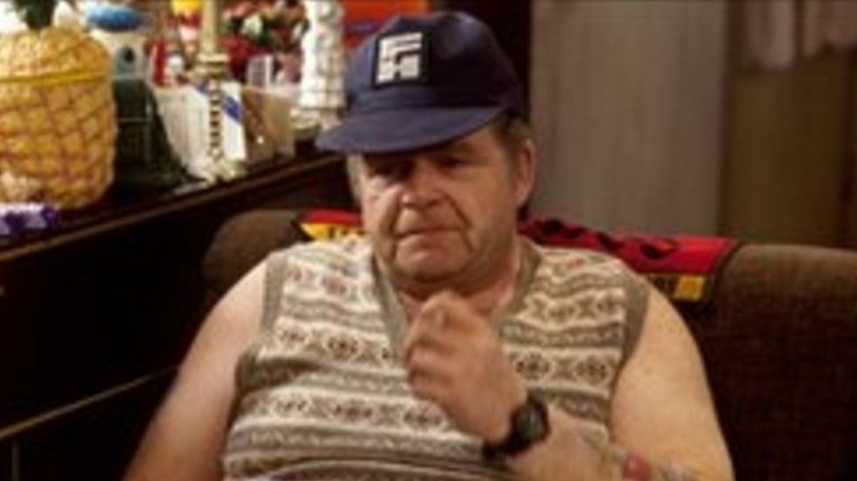 Geoffrey Hughes gives a sour look