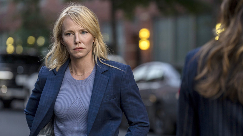 Kelli Giddish staring ahead