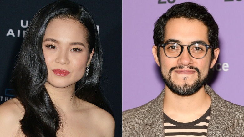 Kelly Marie Tran smirking (left), Carlos Lopez Estrada smirking (right) 