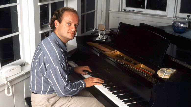 Kelsey Grammer playing piano