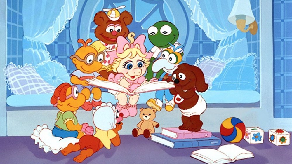 Kermit with the rest of the Muppet Babies