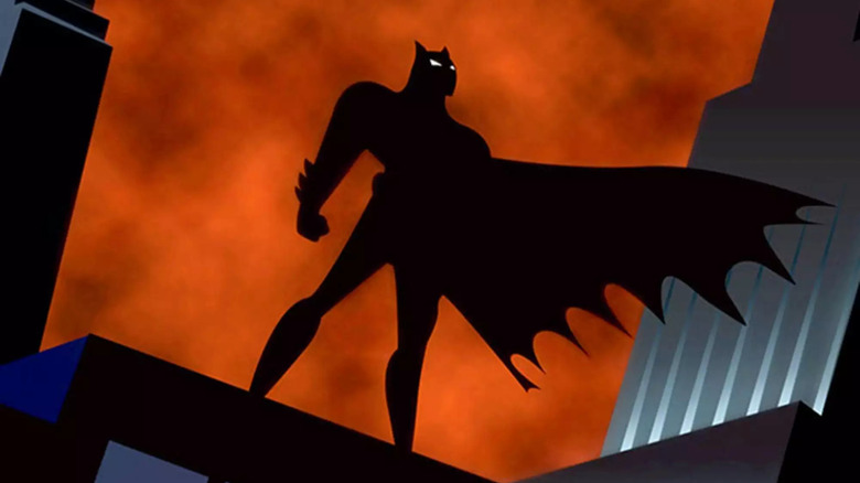 The silhouette of Batman in the animated series