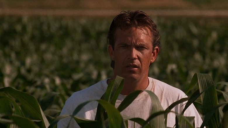 Kevin Costner in Field of Dreams cornstalks