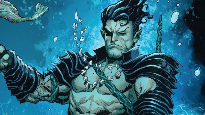 Namor sitting underwater