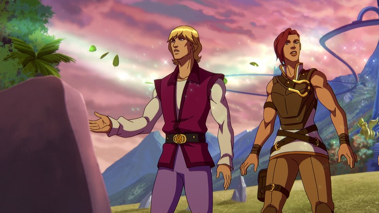 Prince Adam and Teela in paradise