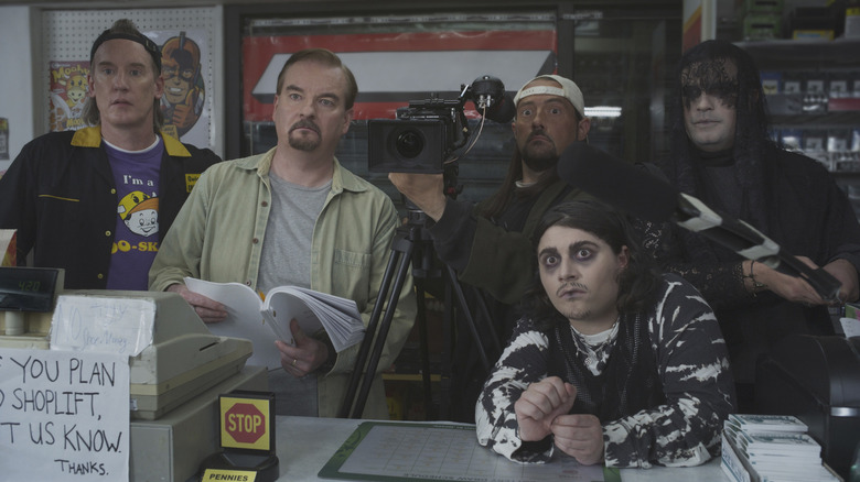 The cast of Clerks shooting their movie