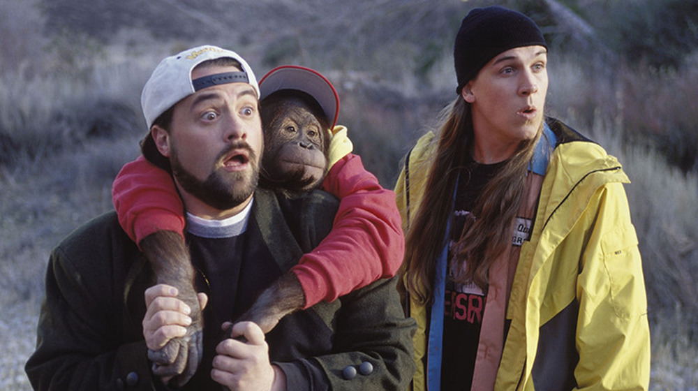 Jay and Silent Bob with an orangutan