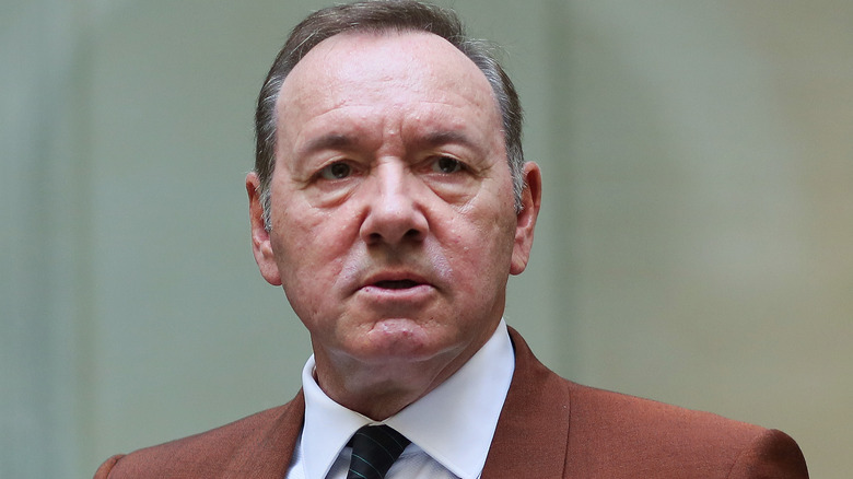 Kevin Spacey looking tired and haggard