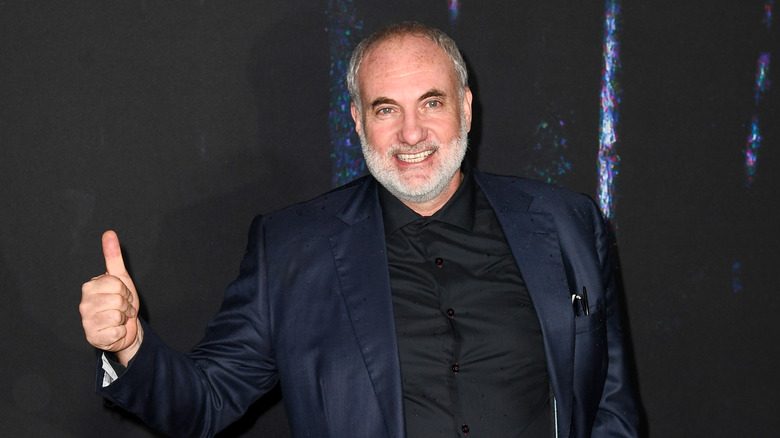 Kim Bodnia smiling with a thumbs up