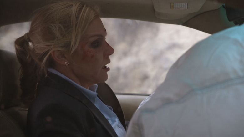 Kim after surviving a car crash in "Fall"