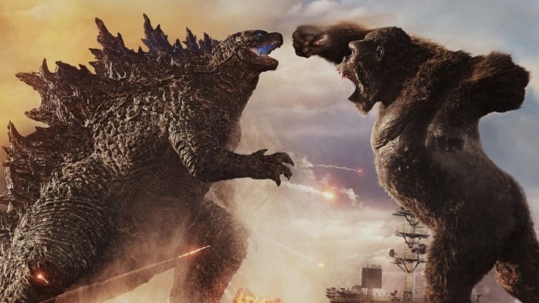 Godzilla fighting Kong