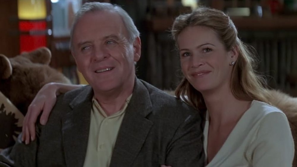 Anthony Hopkins and Elle Macpherson in The Edge