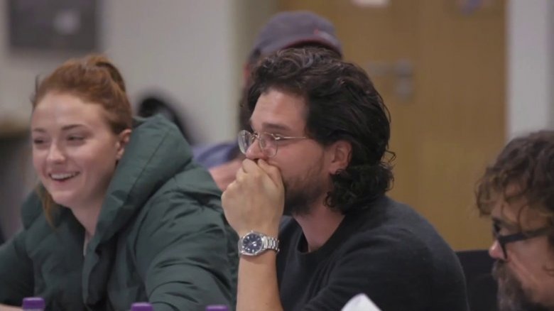 Kit Harington reacting table read