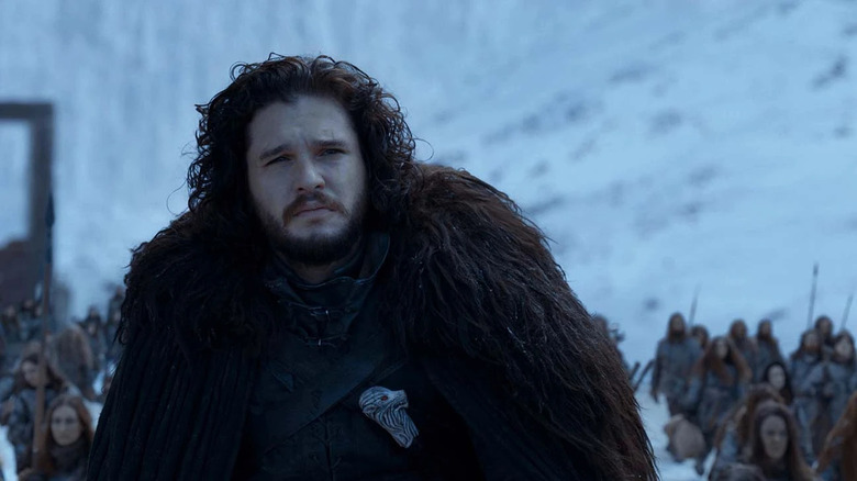 Jon Snow leaves the Wall with the wildlings in the "Game of Thrones" series finale.