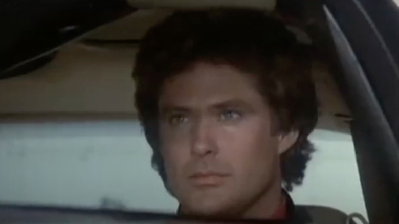 Hasselhoff behind the wheel 