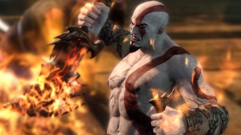 Kratos using the Blades of Chaos