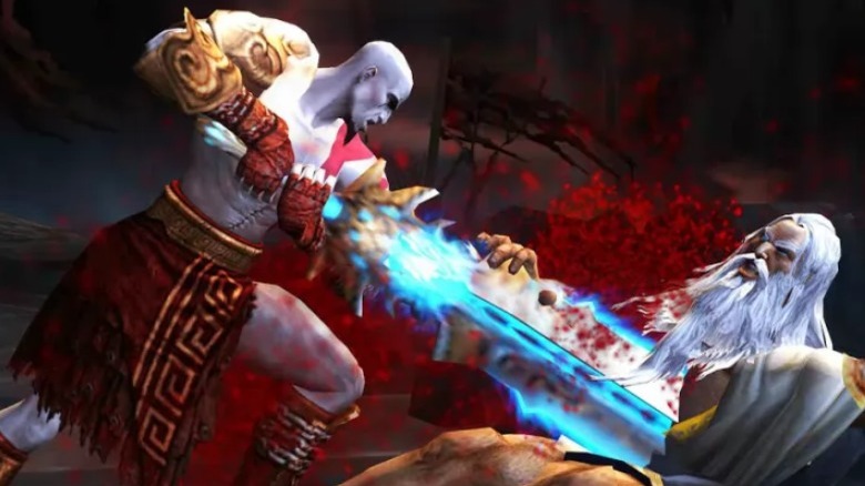 Kratos fighting Zeus